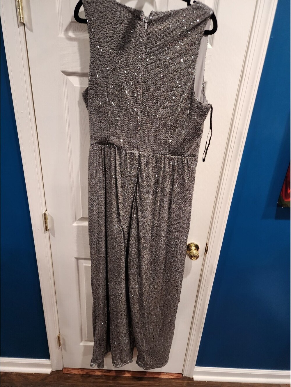 City Chic Silver Sequin Jumpsuit Romper (20W) - Picture 5 of 7